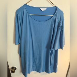 Liz Claiborne Sky Blue Short Sleeve Top